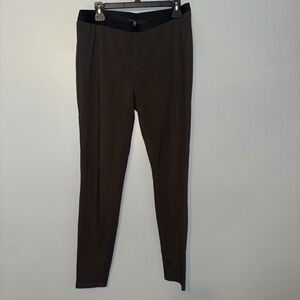 EUC Eileen Fisher System Stretch Ponte Slim Pants Brown Size Medium